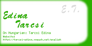 edina tarcsi business card